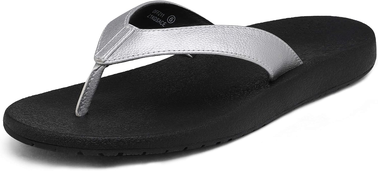 DREAM PAIRS Women's Arch Support Flip Flops Comfortable Summer Beach Thong Sandals