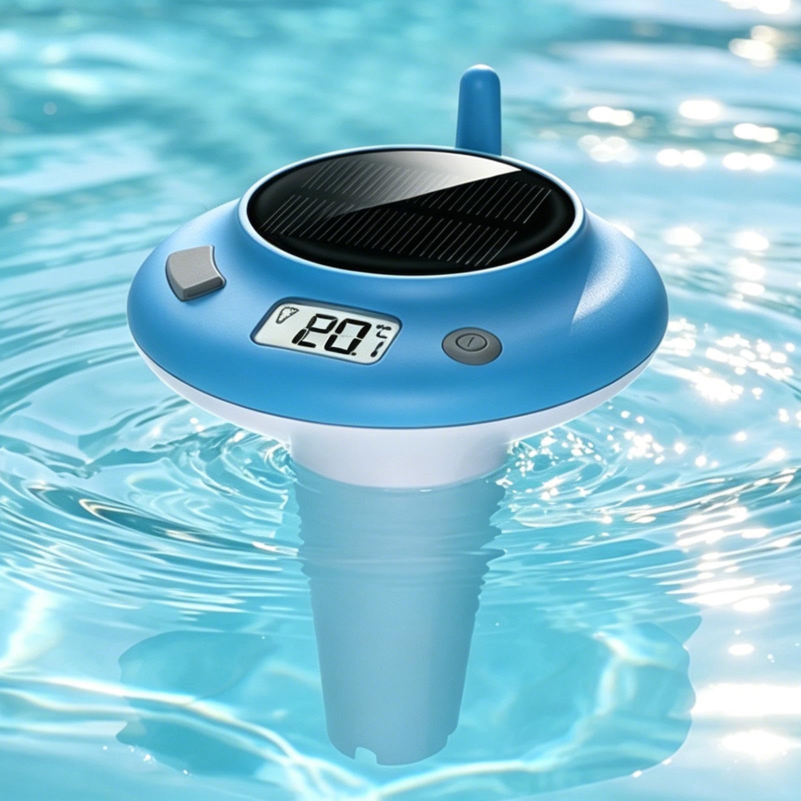 Termometro da piscina monitor digitale galleggiante solare | Termometro dell'acqua per spa, vasche idromassaggio, vasche da bagno, acquari, piscine