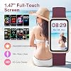 Rastreador de actividad, Smartwatch con monitor de frecuencia cardíaca, oxígeno en sangre y sueño las 24/7, pantalla táctil HD de 1.47" con contador de pasos y calorías, más de 100 modos deportivos, rastreadores de salud para hombre y mujer (Burdéos) 3
