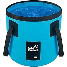 Collapsible Bucket 12L, Folding Bucket Cleaning Buckets, Portable Cleaning Fishing Camping Traveling Hiking