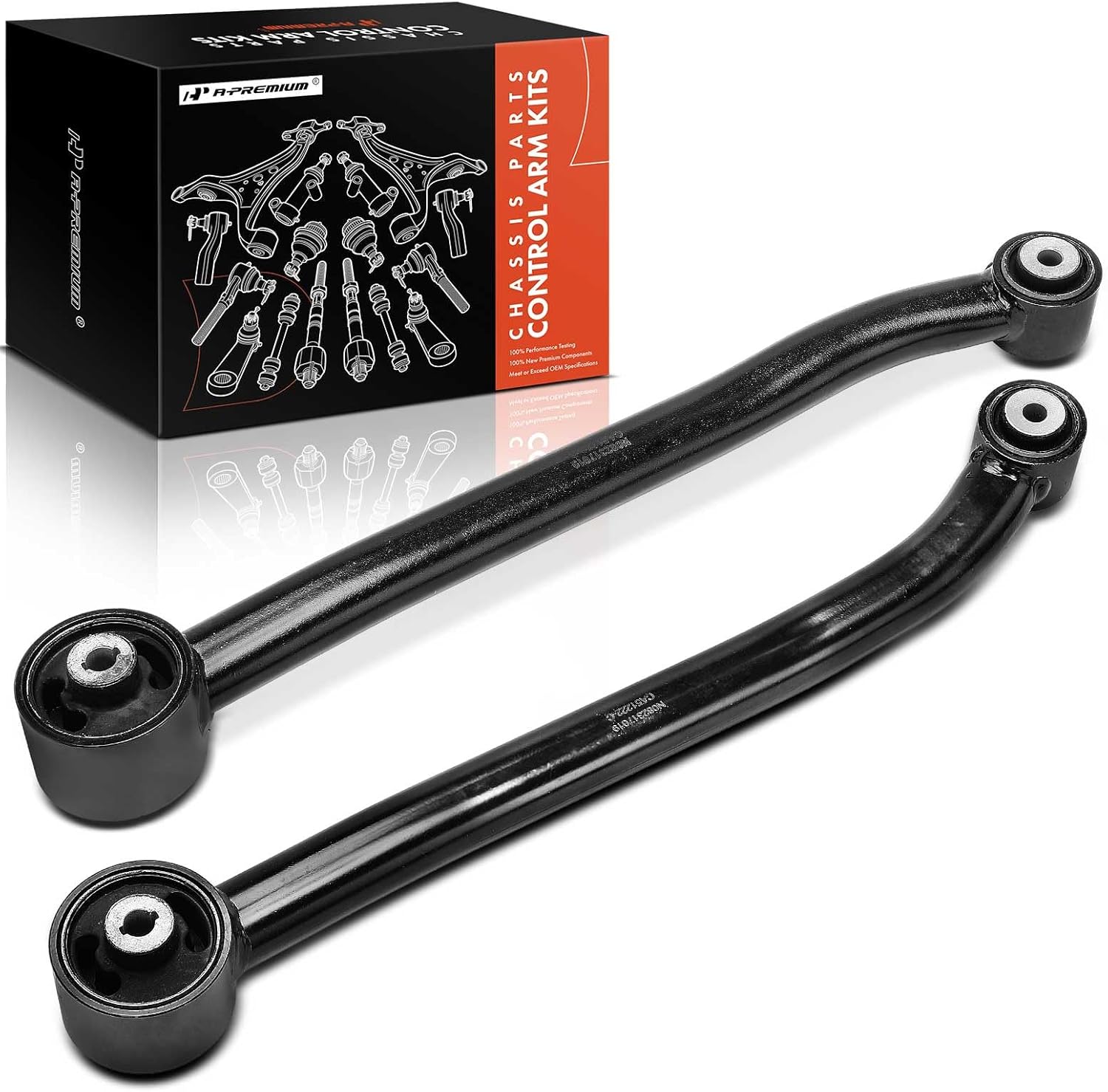 A-Premium 2 x Rear Suspension Trailing Arm, with Bushing, Compatible with Jeep Compass 2017-2023, Renegade 2015-2023 & Fiat 500X 2016-2023 & Dodge Hornet 2023
