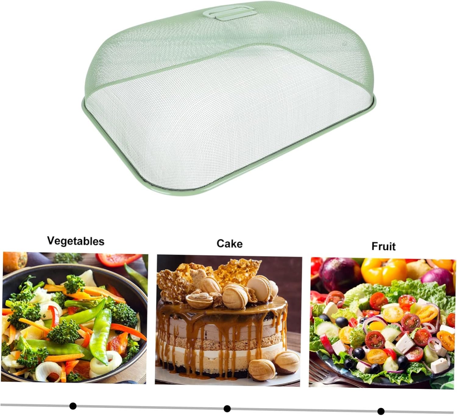 Homoyoyo Mesh Picnic Food Cover Microwave Lid Dustproof Net Cover for -keeping Kitchen Food