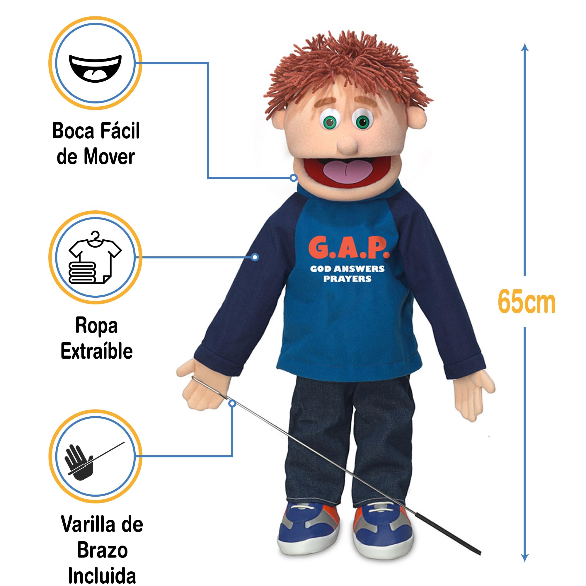 God Answers Prayers | 25" Full Body Boy Puppet by Silly Puppets