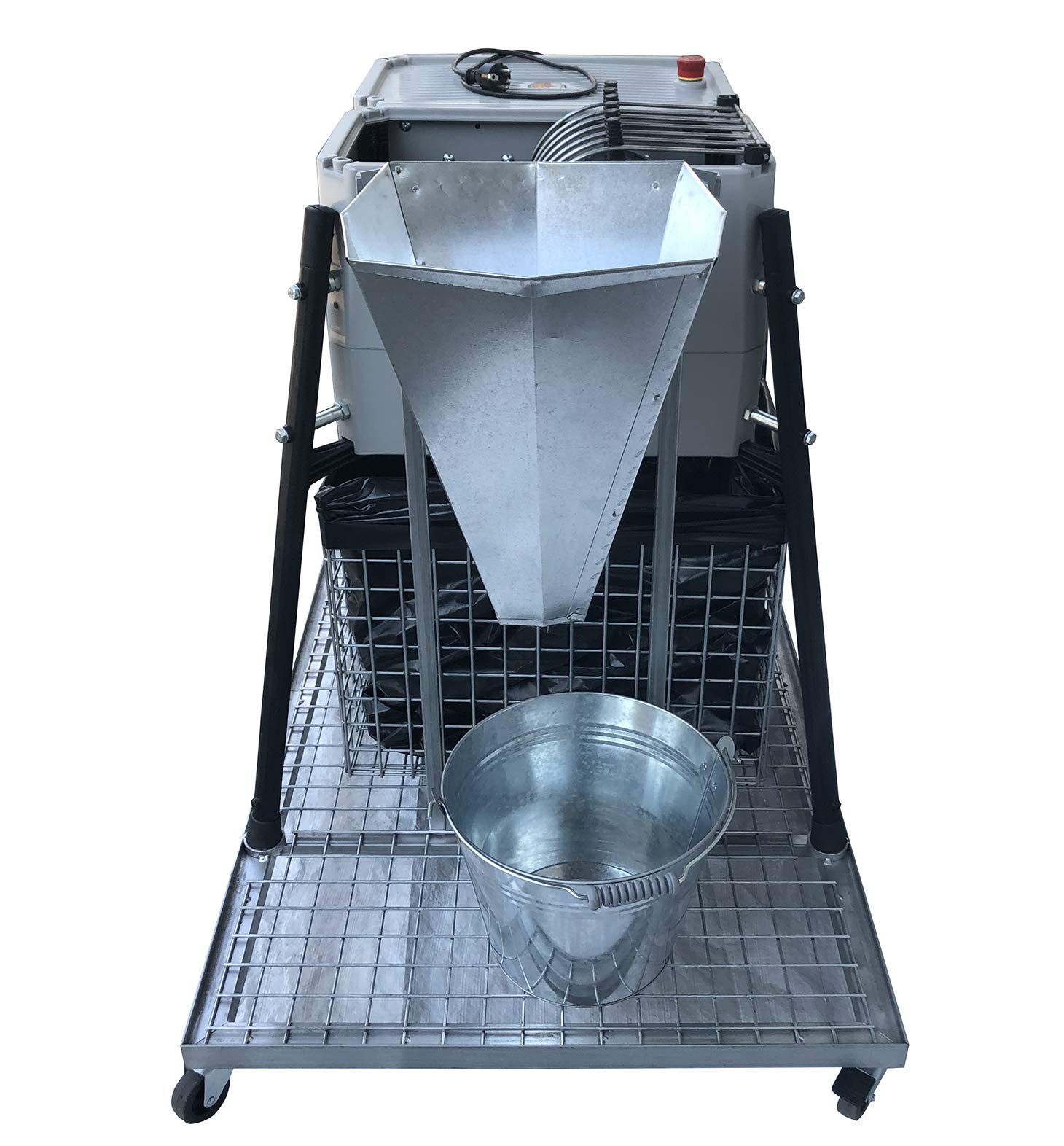 Spennapolli Elettrica Professionale 230V - 0,5 HP, 900 Giri/min, Per Polli E Uccelli, Con Rullo A 24 Dita In Caucciù - 3