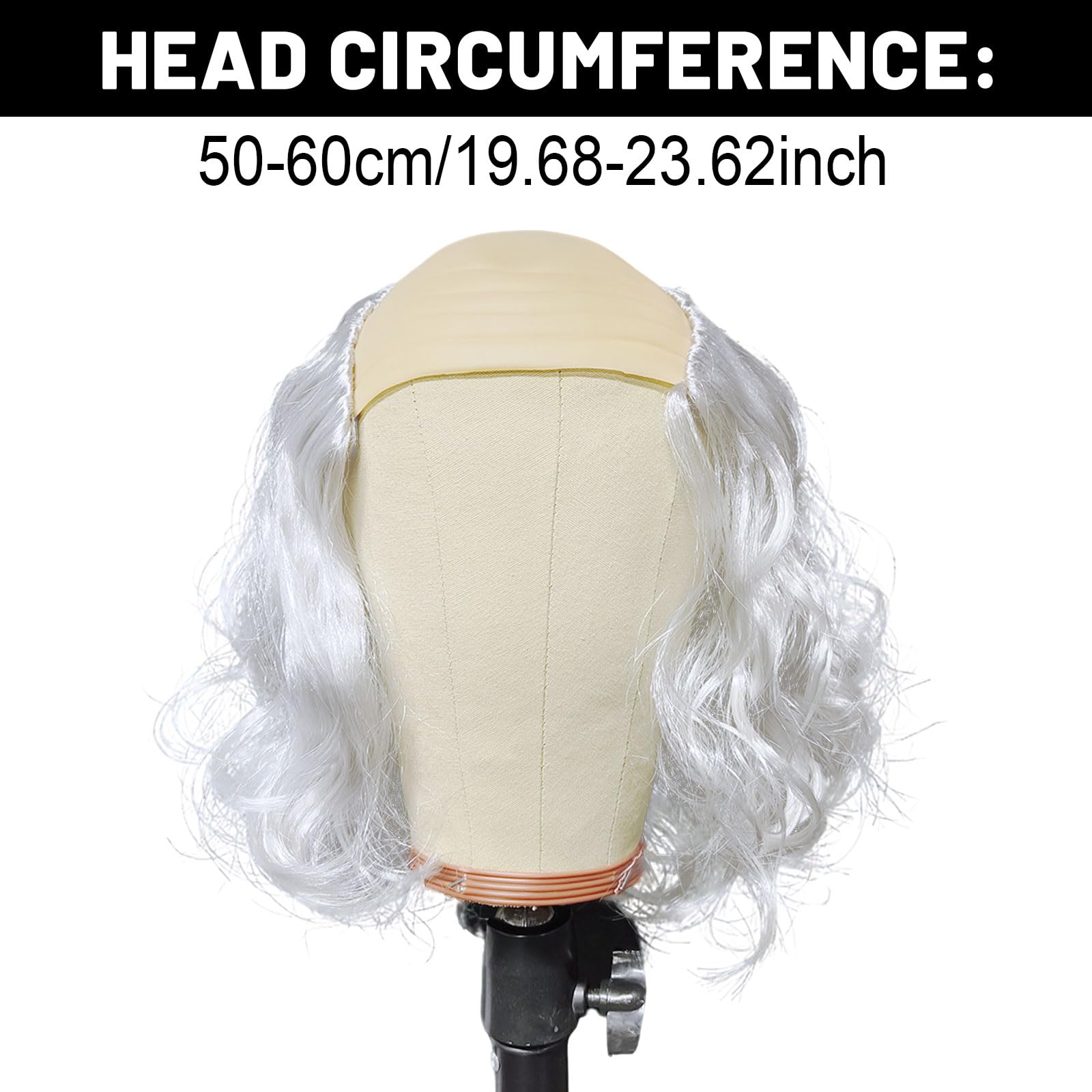 SAIIURV Bald Wig White Grandpa Wig, Old Man, Crazy Professor Costume - Image 2
