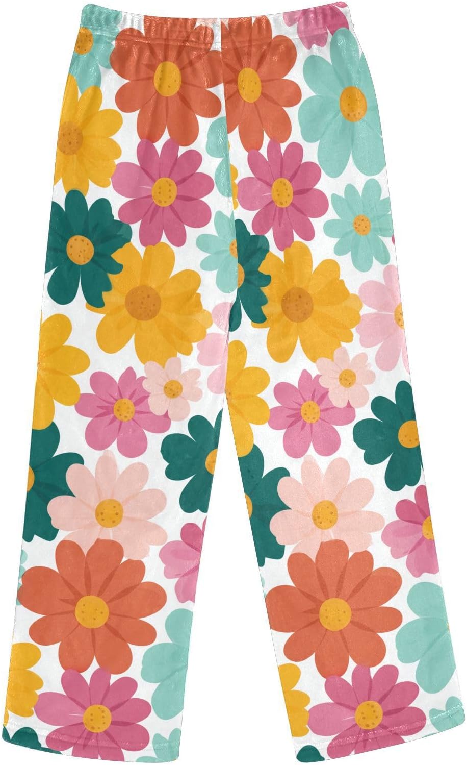 Daisy Flower Boys Pants for Kids Fleece Bottoms Long Jogger Pants Trousers with Pockets Size 6-14Y