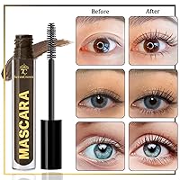 Vista 5 de Juego de rímel marrón impermeable con volumen y longitud, regalo de vacaciones para amantes de la belleza, vegano y libre de crueldad animal