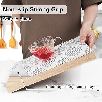 2 Rolls Shelf Liner for Kitchen Cabinet Non-Adhesive Non-Slip 12IN X 20FT