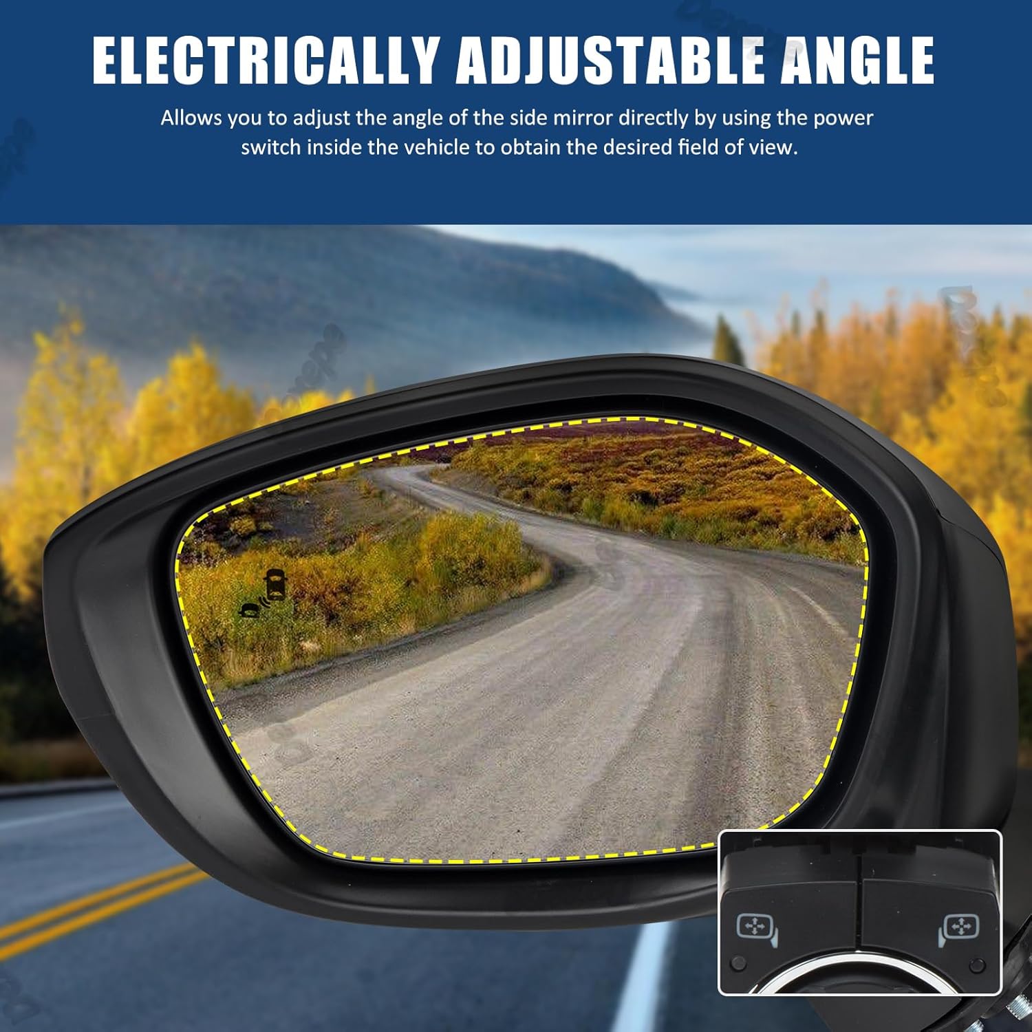 Driver Side Mirror Assembly Compatible with Honda Civic 2022-2025 Heated with Blind Spot Monitor, Power Adjustable Glass Replace 76258T20A21 HO1320351 (7Pin Left)