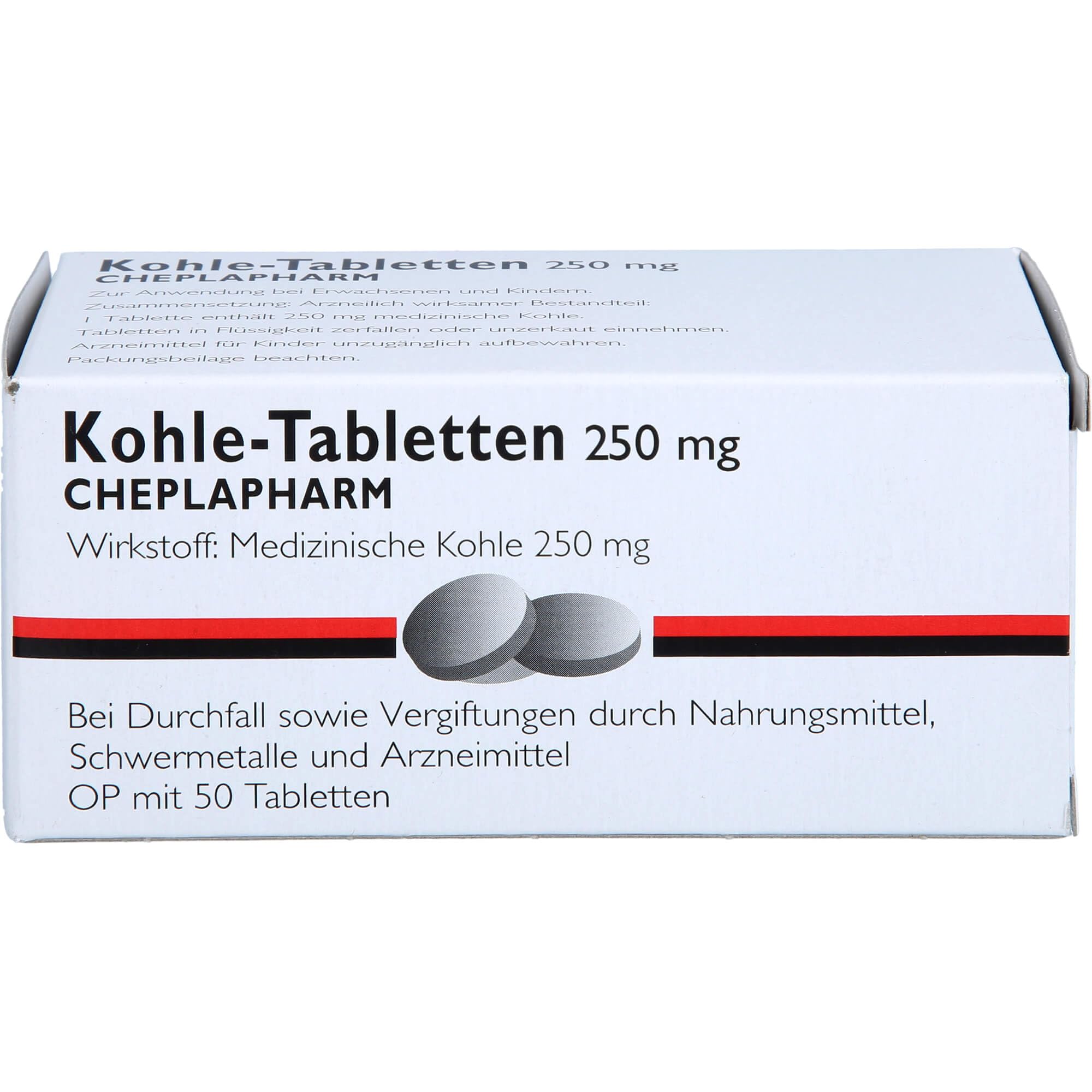 Kohle Tabletten – 50 Stück (PZN 04257397) – freiverkäuflich