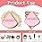 6 Pieces Pink Powder Puff Face Soft Triangle for Loose and Body Powder, Velour Makeup Sponge Set Setting Powder Puff Makeup Tools