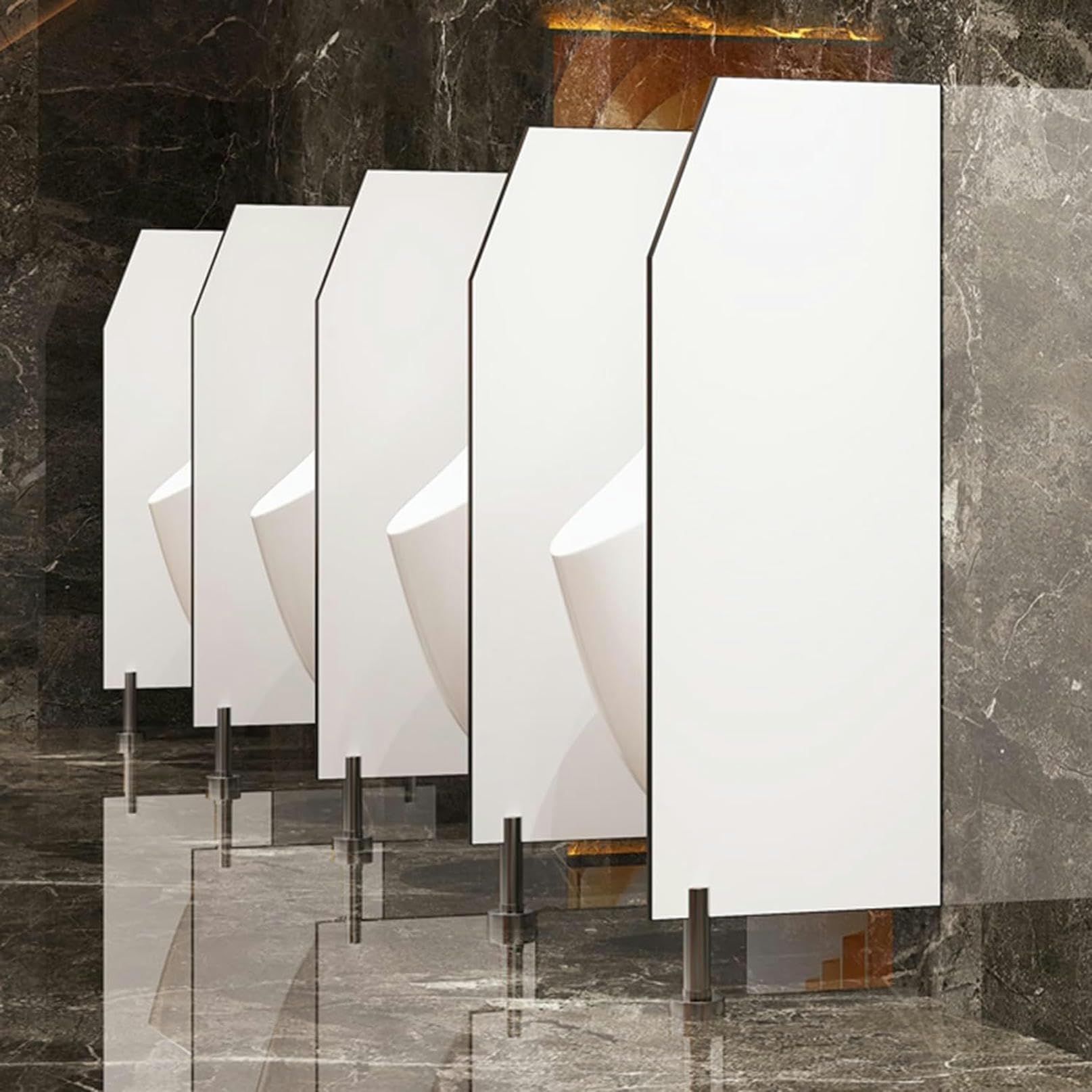BKSXSOP Floor-Standing Urinal Partition, Privacy Screen Divider for Adults, Ideal Hotel, School, Bar & Commercial Restrooms