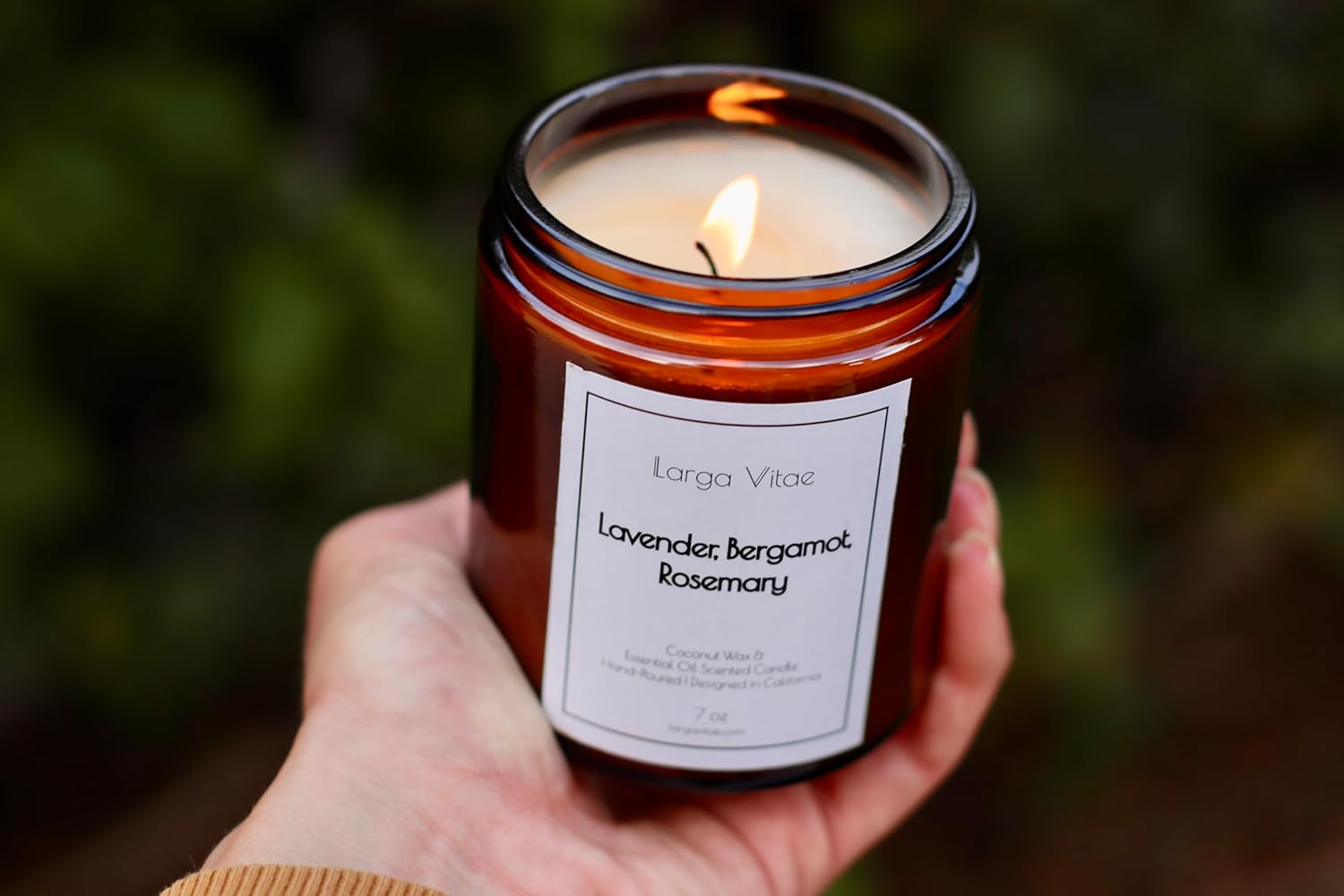 All-Natural Lavender, Bergamot, Rosemary Aromatherapy Essential Oil Candle, Safe for People and Pets, Made with Pure Sustainable Organic Vegan Coconut Wax, Allergy Friendly, Non Toxic, Zero Waste - Image 6