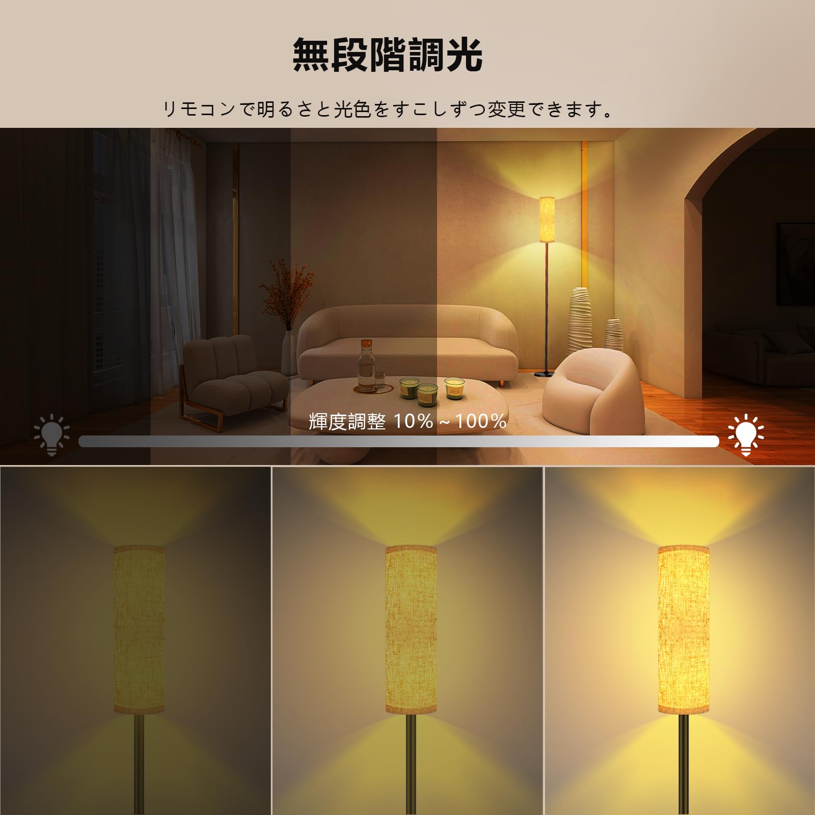 Amazon.co.jp : LEDフロアライト おしゃれ 間接照明 スタンド 読書灯