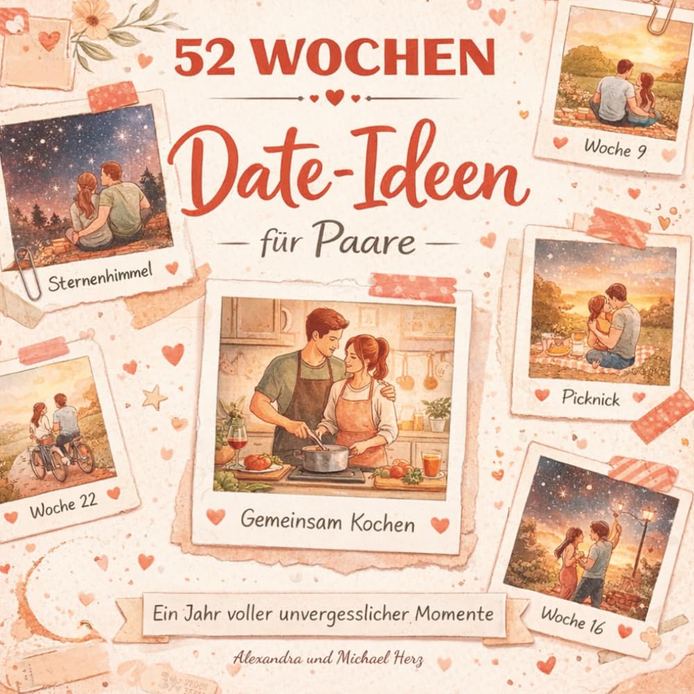 52 Wochen Date-Ideen für Paare: Ein Jahr voller unvergesslicher Momente: Das perfekte Geschenk zum Valentinstag, Jahrestag, Geburtstag, zur Hochzeit oder Verlobung