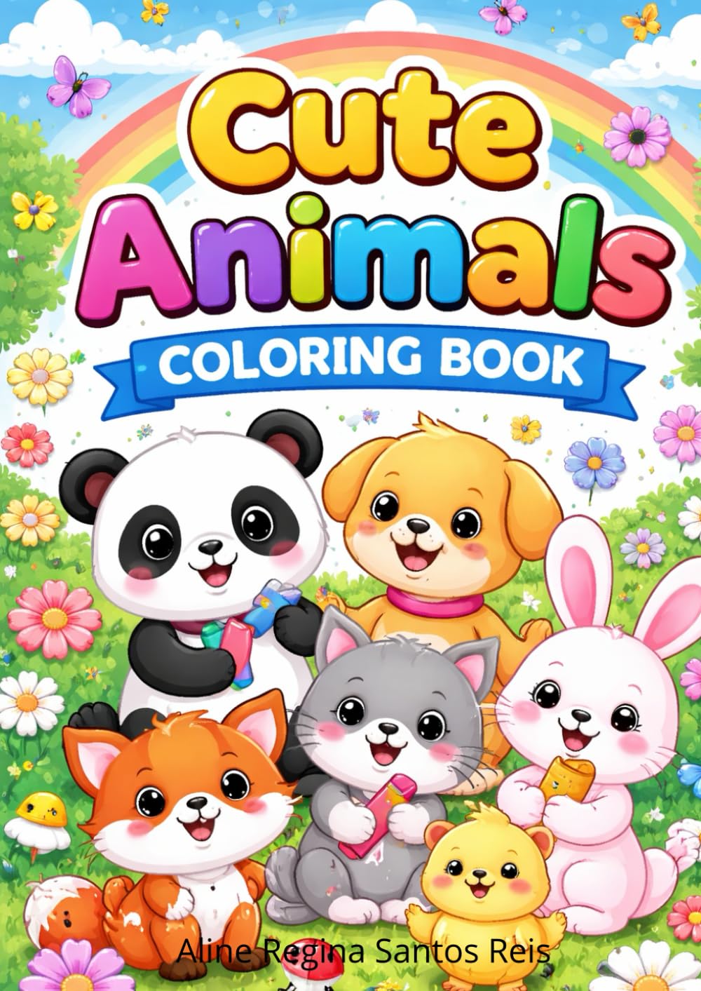 Cute Animals Coloring Book for Kids volume 1: Fun and Simple Coloring Pages for Children Ages 4–7