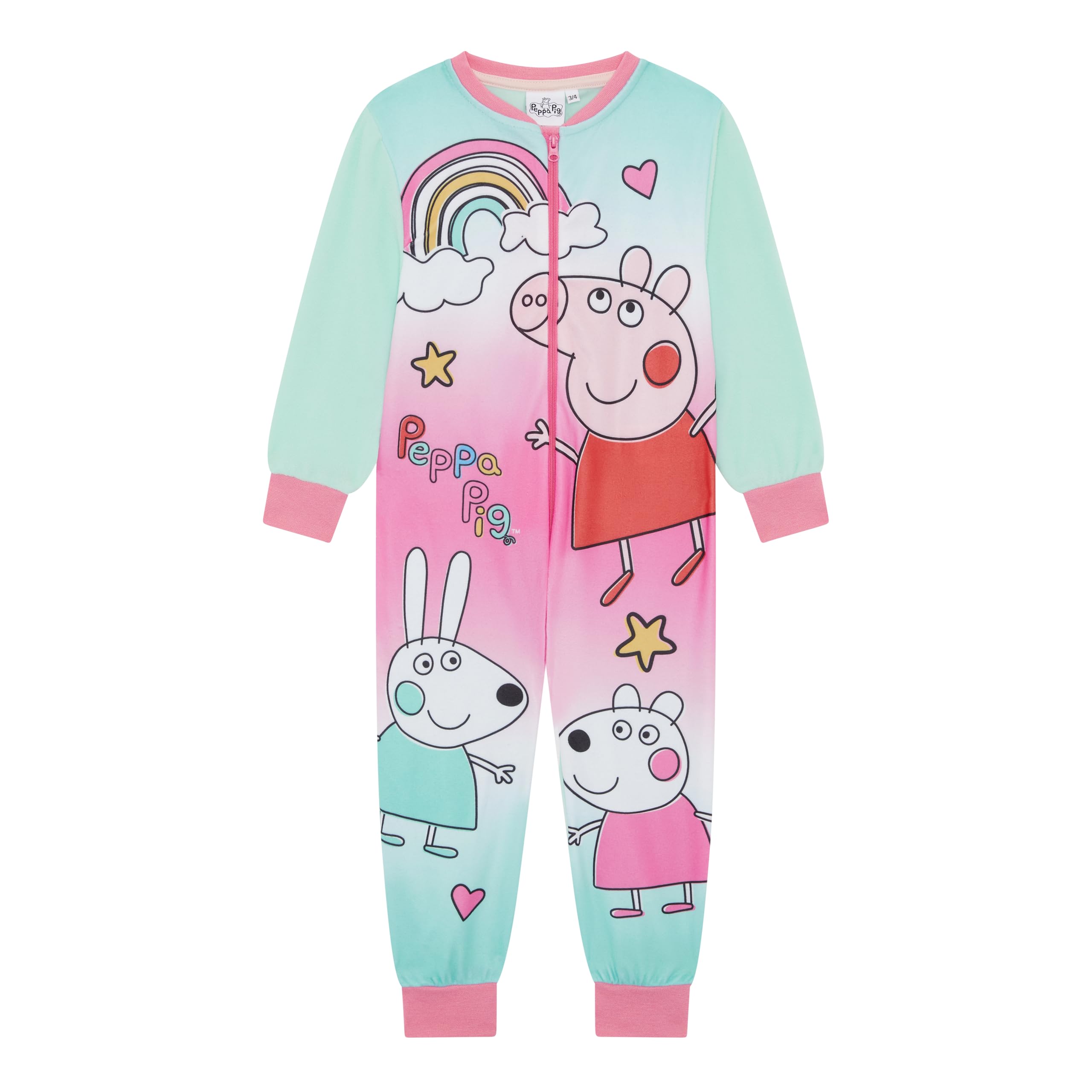Peppa Pig, Girls Onesie, Sleepsuit, All in One Pyjamas, Blue, Age 18-24 Months