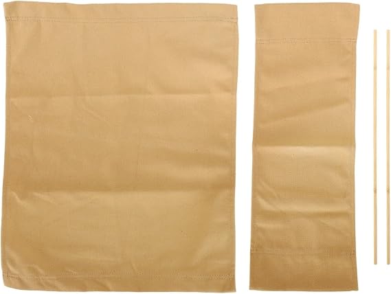 Replacement Canvas Cover Kit for Director Chairs Washable Polyester Fabric, Easy to Use and Clean, Classic Blue and White Stripes Design (khaki)
