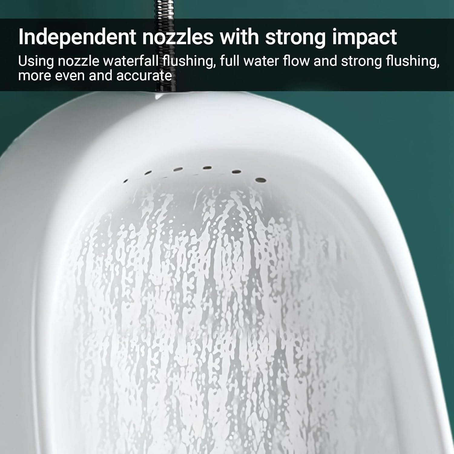 Wall-Mounted Ceramic Urinal for Men's,Urinals for Men Spill Proof,Commercial Flushing Urinals,Wall Mounted Sensor Urinal, Splash-Proof Male Urinal(Floor drainage)