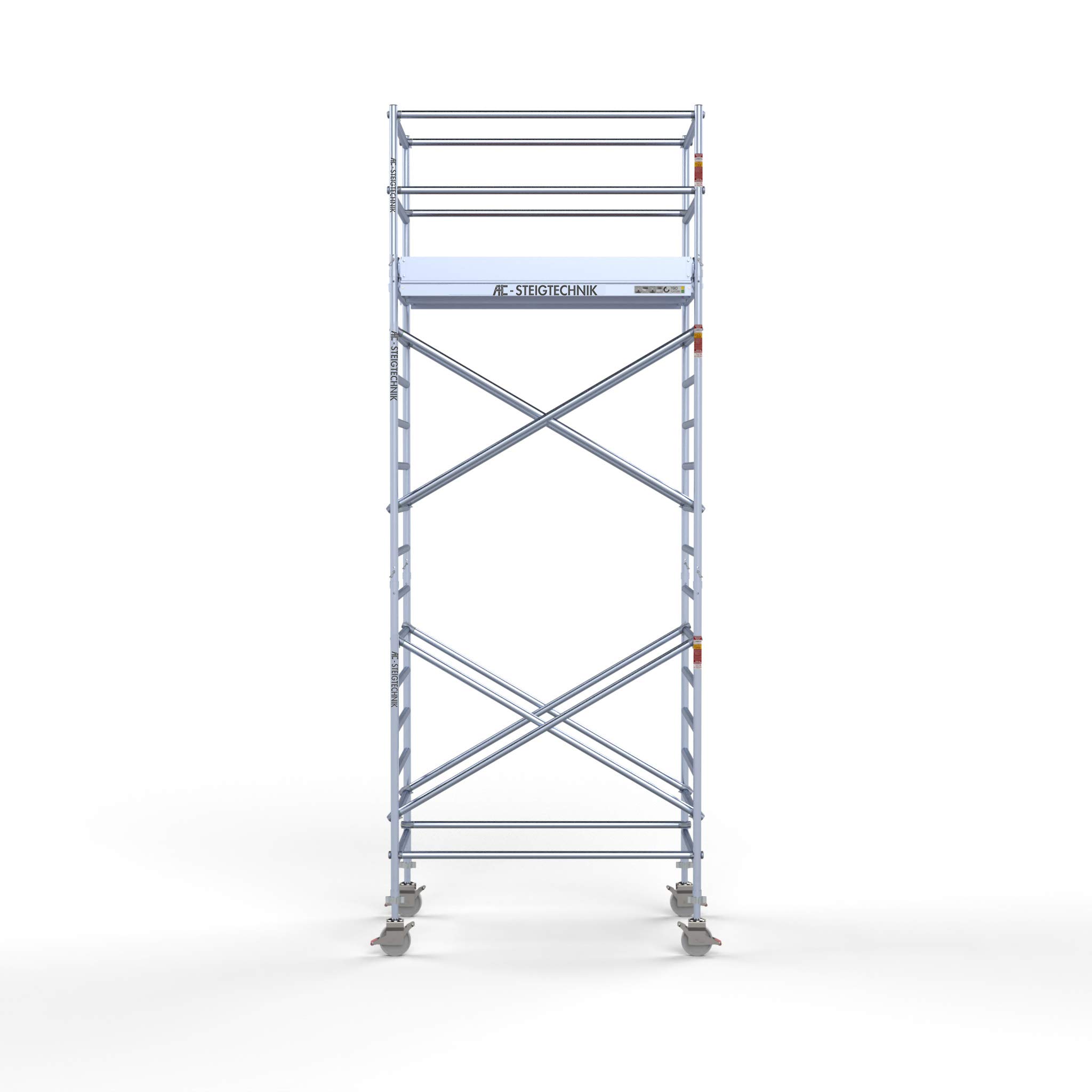 PRO-L 200 Aluminium-Rollgerüst 6m Arbeitshöhe, Konfiguration für Wandstand (6,30 m Arbeitshöhe)