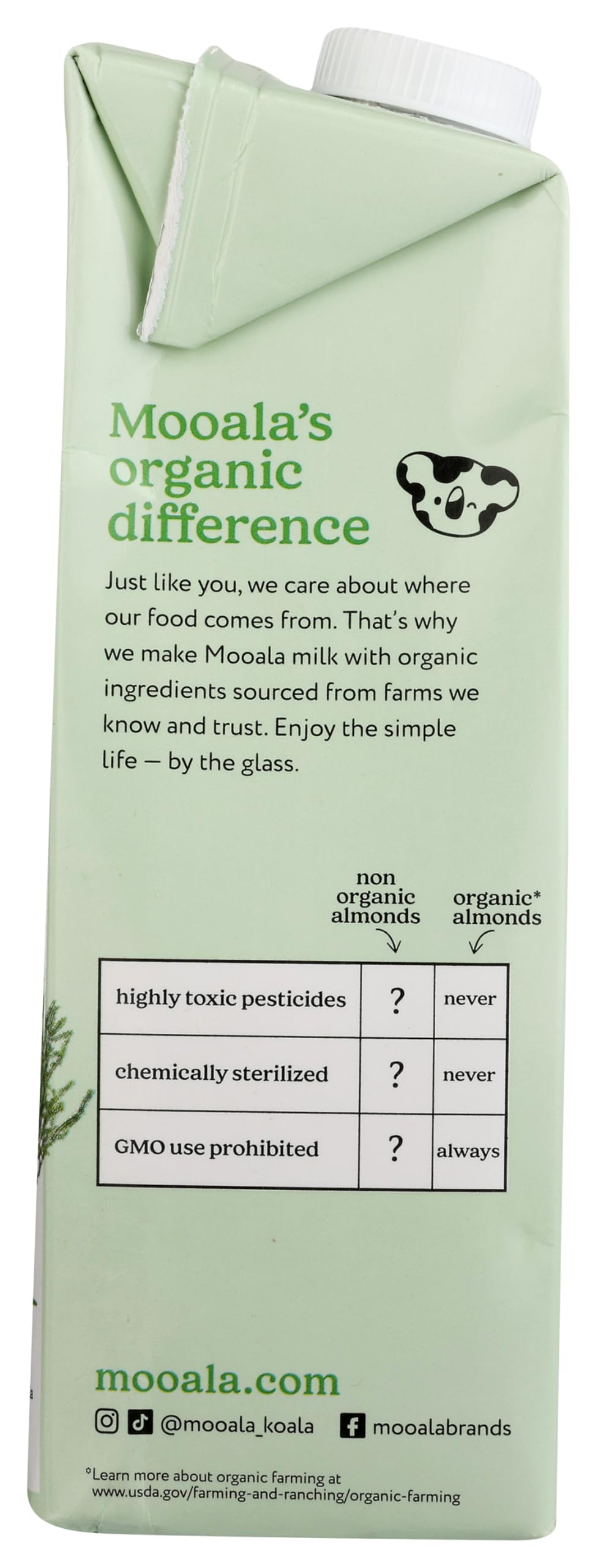 Mooala Brands Plant Based Beverage, Unsweetened Original Almondmilk (6 Pack) | Organic Plant Based Beverage | Dairy Free, Gluten Free, Organic, Kosher |