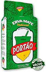 Yerba Mate Chimarrão Portão Fresh and Green Brazilian Tea Erva Mate Traditional Chimarrão Vacuum Sealed 1kg / 35.27oz / 2.2lb.