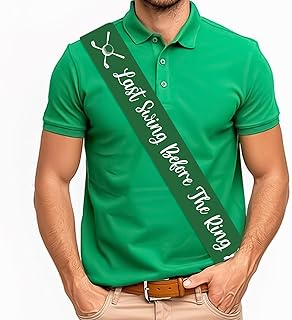 JOYMEMO Golf Bachelor Party Sash, Last Swing Before The Ring Golf Bachelorette Bridal Shower Sash, Golf Wedding Engagement Sports Theme Party Bride to Be Decorations Supplies