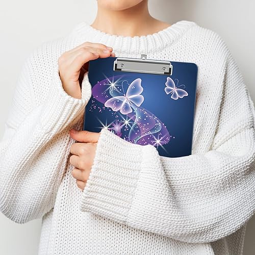 Miniatura 7 de Portapapeles de plástico A4, bonito tablero de clip, tamaño de letra Stardard, 9 x 12.5 pulgadas, decoración de oficina para estudiantes, mujeres,