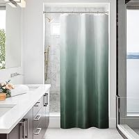 Vista 8 de BBiggood - Juego de cortinas de ducha estrechas negras degradadas, 36 x 72 pulgadas, cortina de ducha pequeña de 36 pulgadas, juego de cortinas