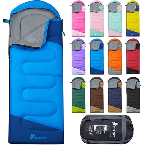 PTEROMY Sleeping Bags for Adults, Lightweight and Machine Washable, Water