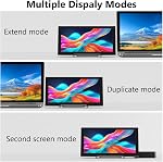 10.1 Inch Secondary Mini Monitor,IPS Stretched Bar LCD Travel Display 1540×720 USB-C HDMI Portable Secondary Display with Stand & Speaker, CNC Material for PC Laptop Rasp PI AIDA64, Speaker