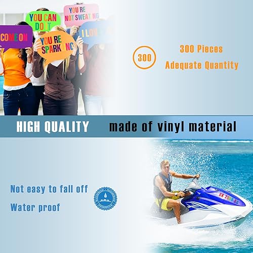 Vista 274 de Calcomanías de letras, 300 piezas, 30 hojas, vinilo autoadhesivo, impermeable, números de buzón, alfabeto para buzón, ventana, puerta, letrero, Negro