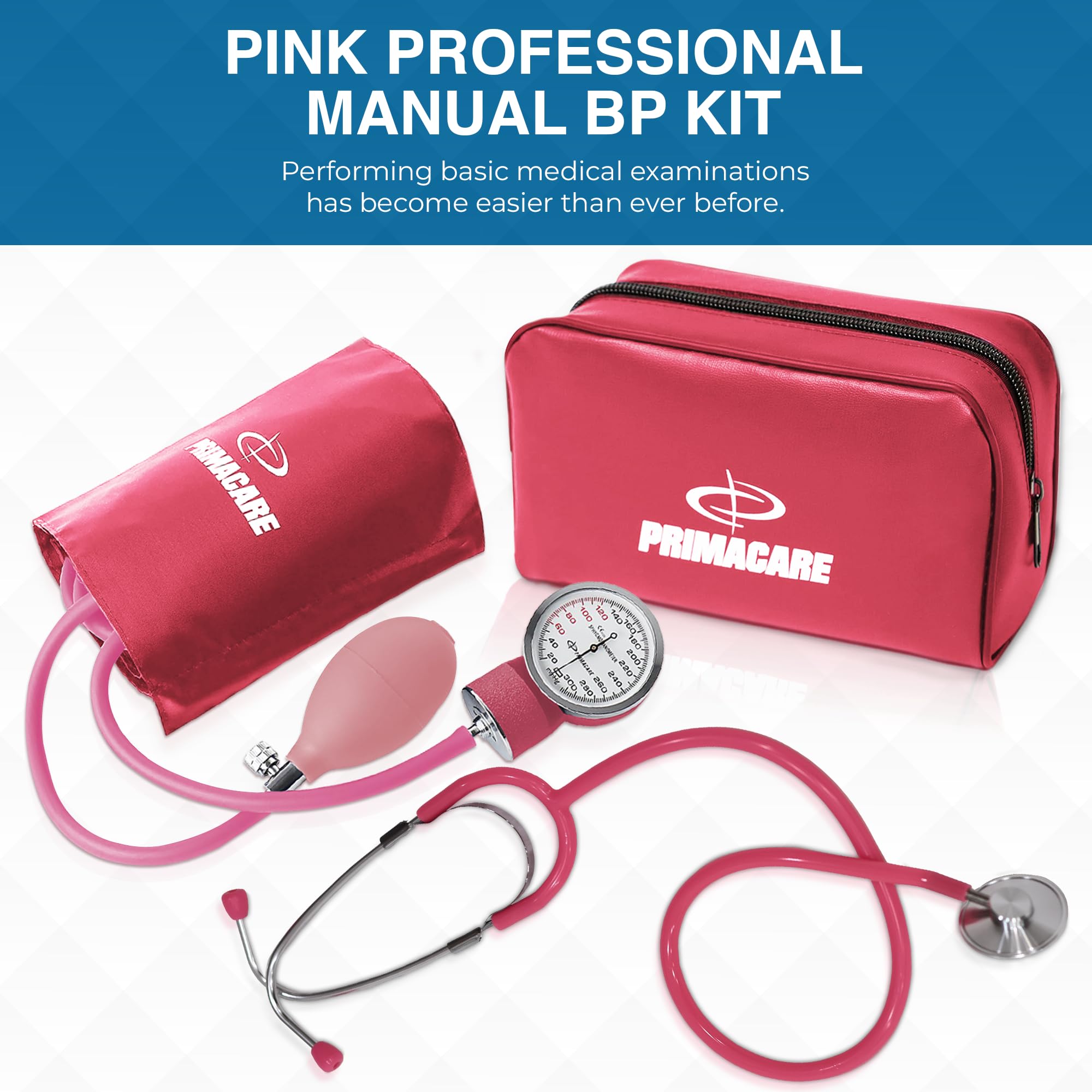 PrimaCare Blood Pressure Kit - Manual BP Cuff & Stethoscope -3 PrimaCare Blood Pressure Kit - Manual BP Cuff & Stethoscope -3