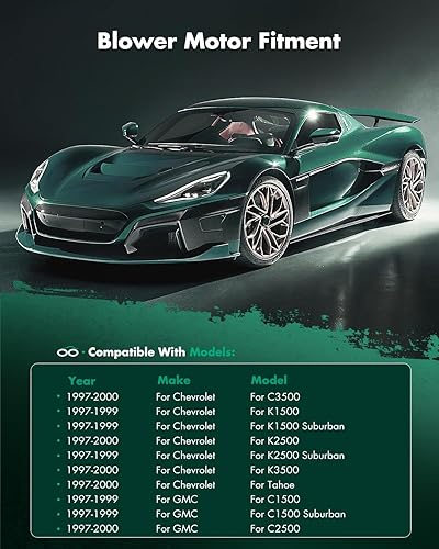 Vista 580 de SCITOO 700188 Reemplazo del motor del ventilador HVAC con jaula de ventilador para Toyota Tacoma 2005-2015, reemplazo OE - 87103-04043, 87103-04044