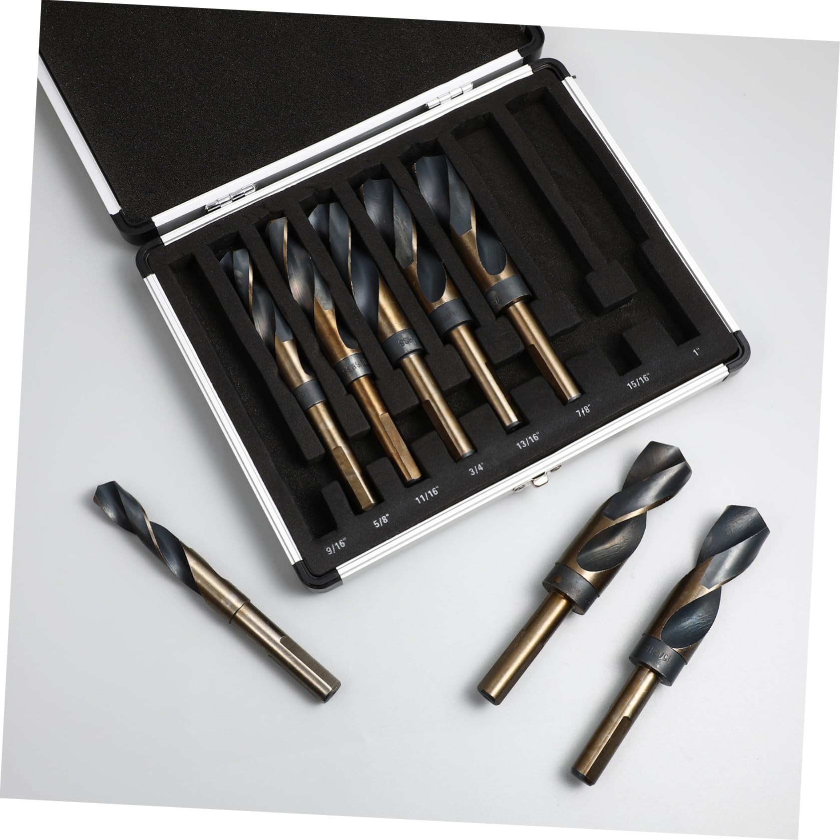 Homoyoyo 8piezas Brocas Para Taladrar Metal Brocas De Aluminio y De Mango Recto De Precisión Accesorios De Perforación