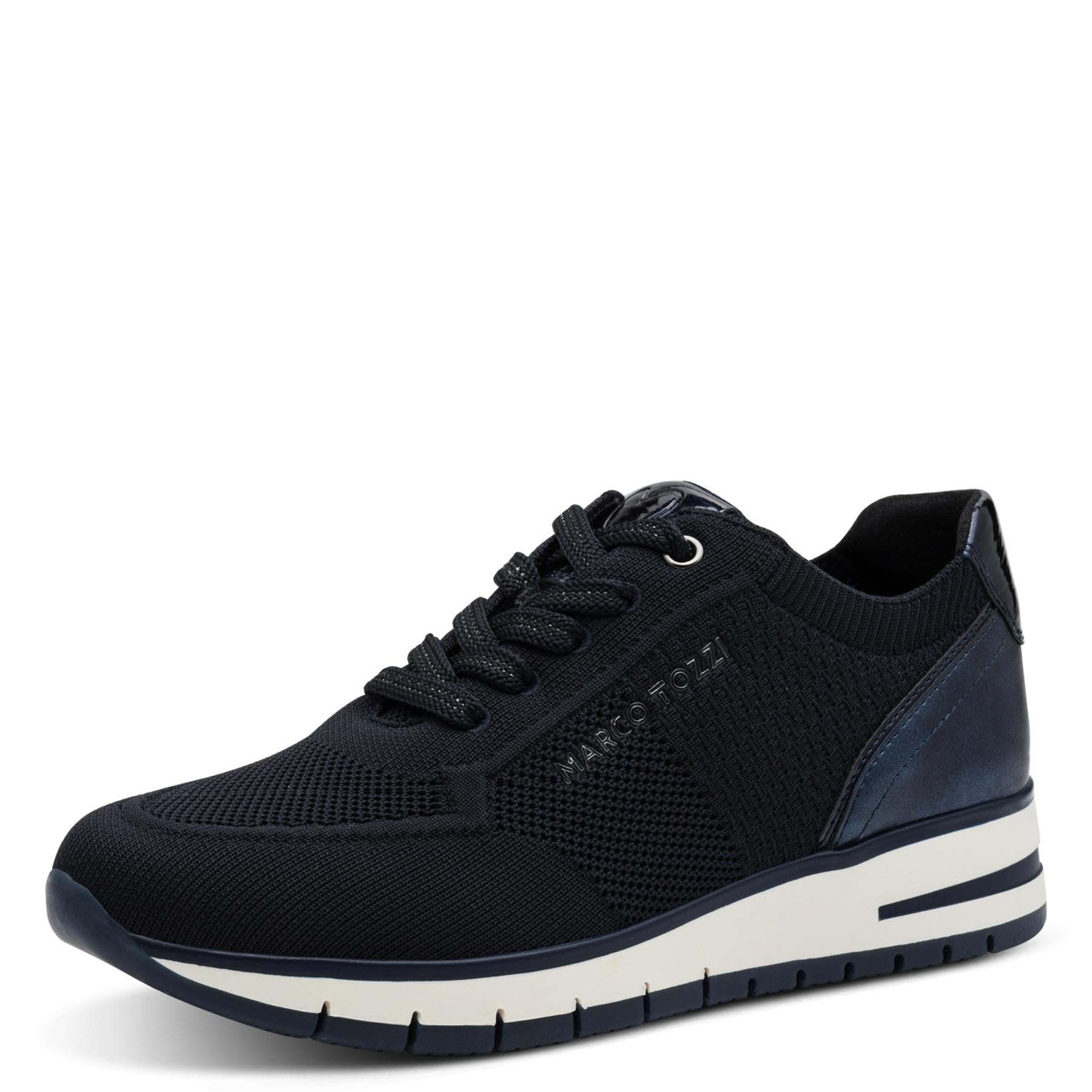 MARCO TOZZI 2-23737-44 Women's Sneaker Sock Slip-On Knitted with Stretch, Dk Navy Comb, 6 UK