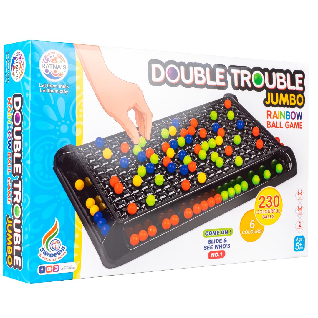 Ratnas Double Trouble Jumbo Colourful Rainbow Ball Matching Candy Crush Board Game for 2 to 4 Players Family Game (B0CS9JZK69) Amazon Price History, Amazon Price Tracker