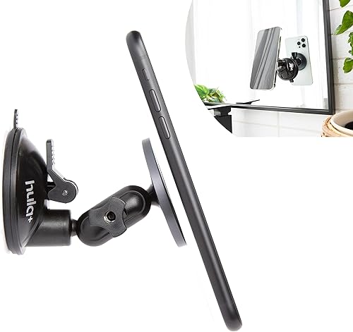 Hula+ MagSafe - Soporte para teléfono de espejo  bañoducha para iPhone 14, 13, 12, Pro, Pro Max y Mini. Soporte multiusos para teléfono diario con
