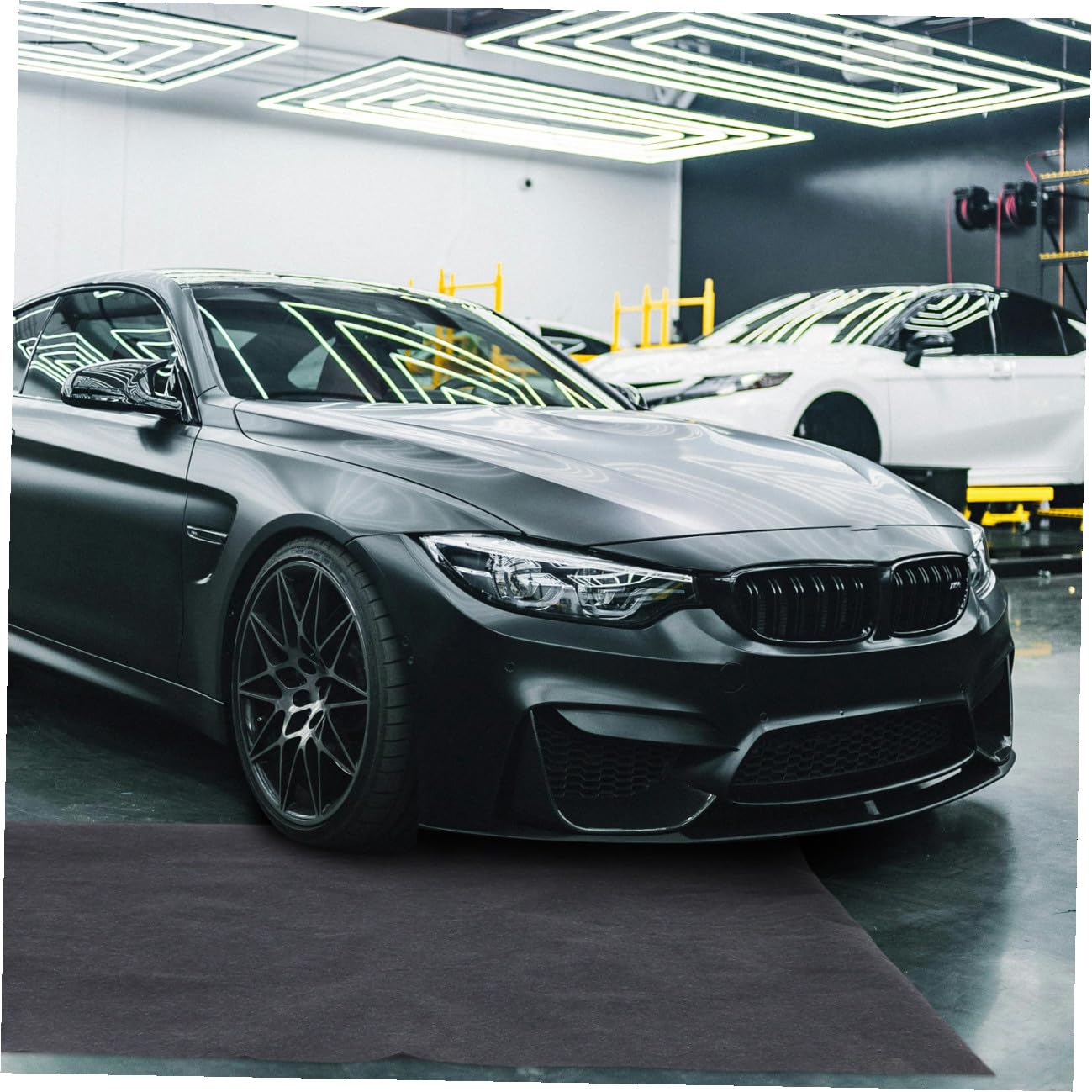 SHINEOFI Tapis de Garage Absorbant L’Huile, Protection du Sol en Feutre Chimique Noir, Anti-Fuite D’Eau ’Huile, pour Garages et Remises