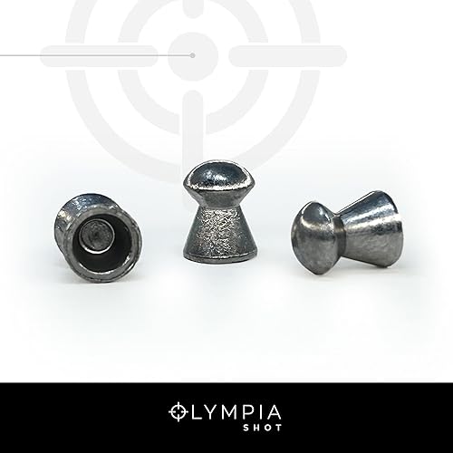 Miniatura 2 de Olympia Shot - Pellets de pistola de aire  Calibre .177, calibre 22, calibre 25  Cabezales abovedados, puntiagudos y planos  Varios pesos para tiro