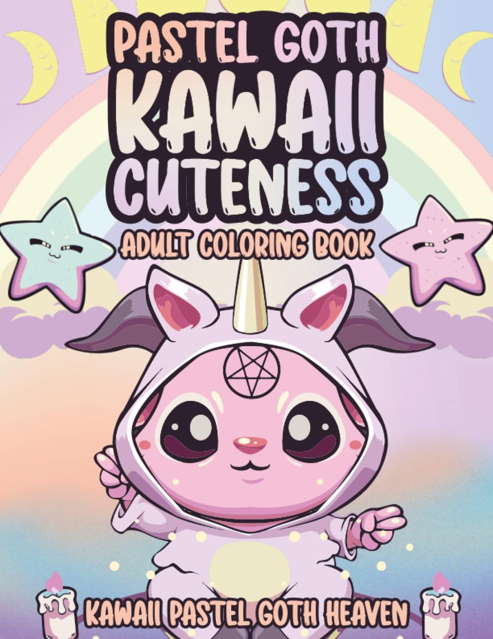 Mathilda JacobsonPastel Goth Kawaii Cuteness Coloring Book: Creepy Gothic Chibi Cute Coloring Pages for Adults (Kawaii Pastel Goth Heaven Coloring Books Series)