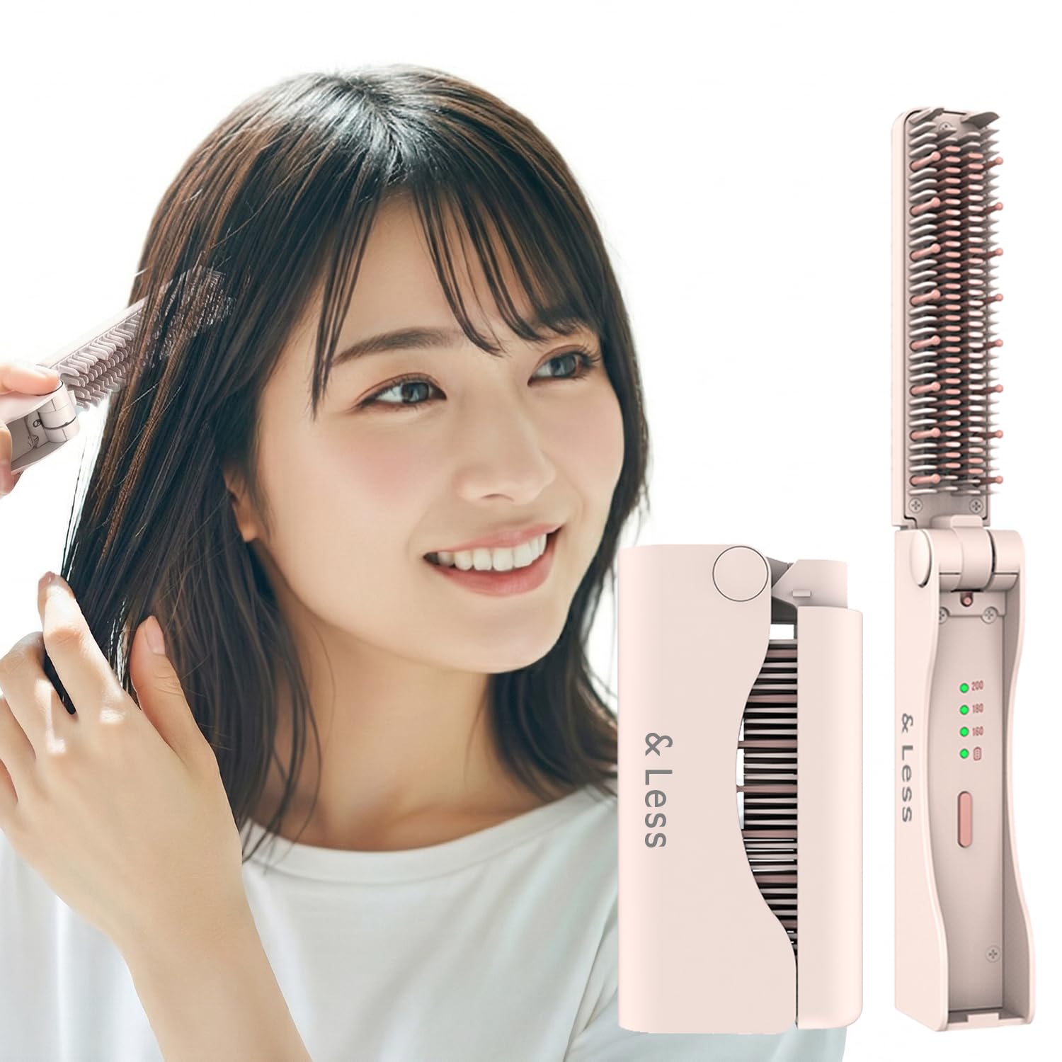 Amazon.co.jp: 【持ち運び 小型 軽量 ヒートブラシ】&Less 日本製