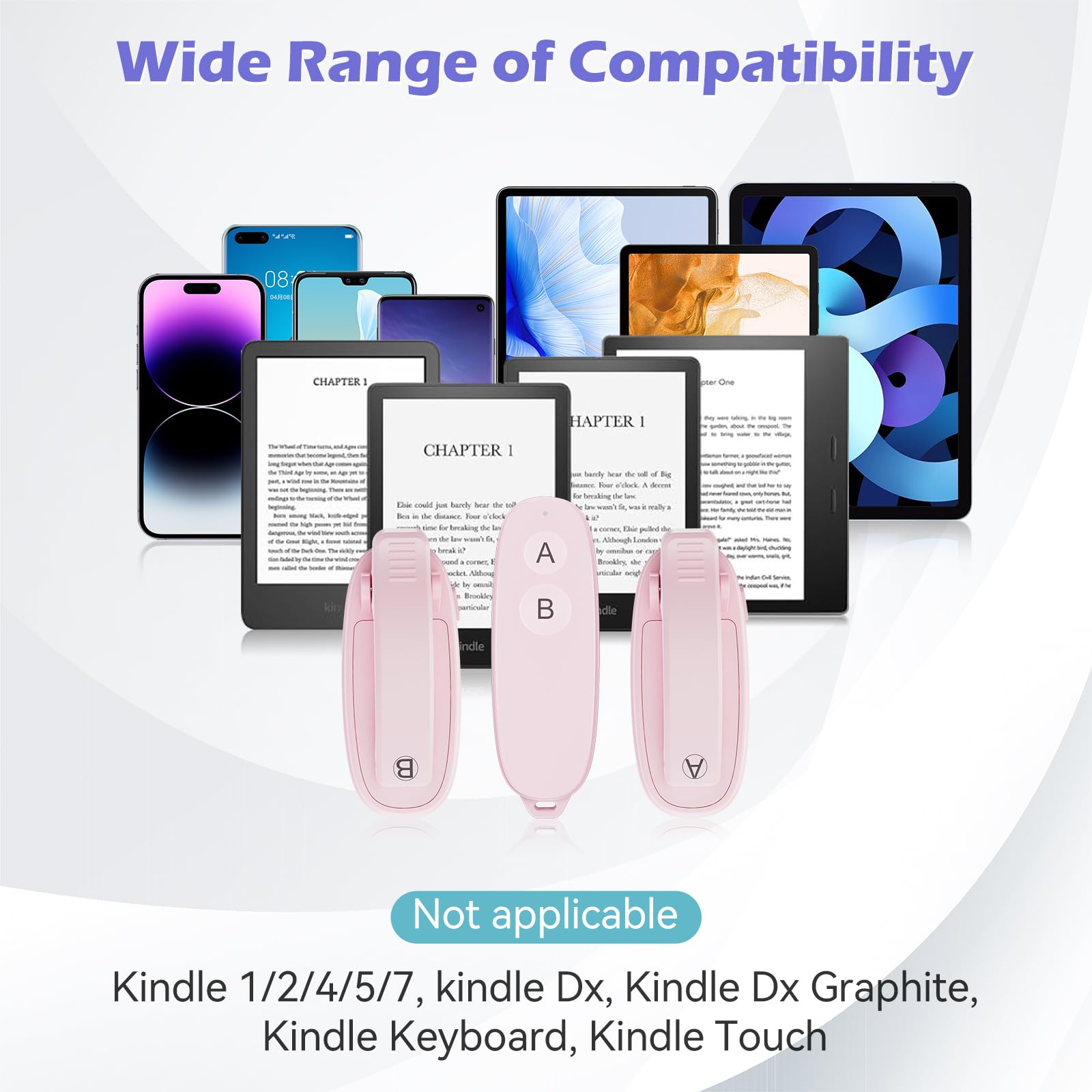 Turner di Pagine di Controllo a Distanza per Kindle Kobo e-Reader, Volta Pagina 2 clip