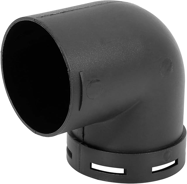 X AUTOHAUX 60mm Car Heater Warm Air Ducting Pipe Elbow Outlet Connector Black