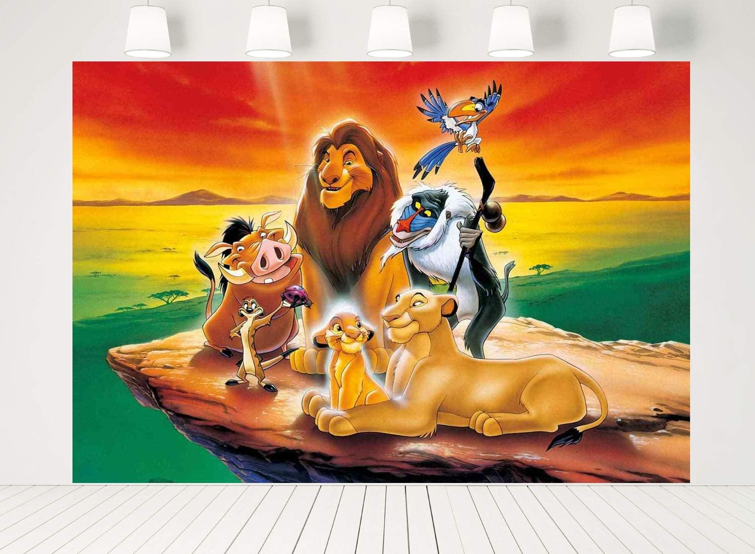 Eric 7x5ft Lion King Party Supplies Jungle Safari Photography Backdrops Children Newborn Birthday Party Baby Shower Background Step and Repeat Dessert Table Banner Photo Studio Props 229