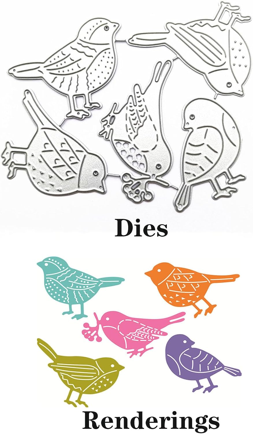 Birds Cutting Dies for Card Making,Embossing Dies Stencil Template Mould for Handmade DIY Scrapbooking Photo Album Paper Card Making Craft Wedding Party Decoration