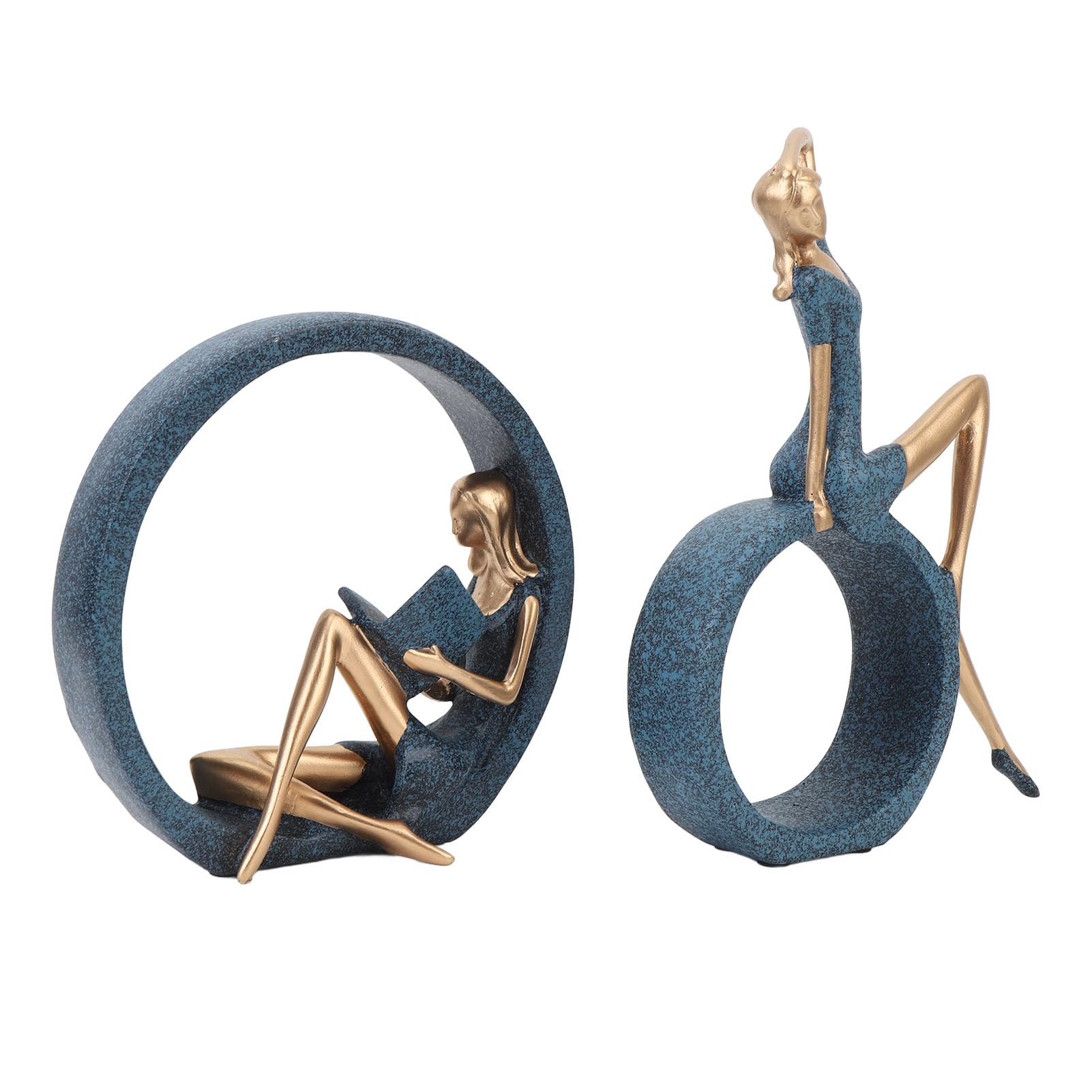Figurine fille de yoga déco bureau : ensemble de statues originales pour amateurs de lecture zen