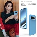 YATWIN Silicone Back Case for Google Pixel 10 Pro XL, Soft-Touch, Shockproof Phone Back Cover for Google Pixel 10 Pro XL - Sky Blue gallery image