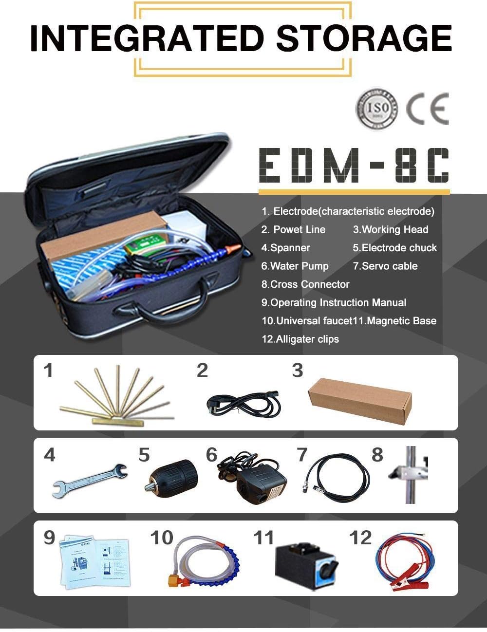 800W Broken Tap Remover Portable EDM Tap Burner/Removal/Disintegrator for M2-M20 (5/64'' to 25/32') Broken Bolt Extractor Drills,Reamers,Bolts with Depth Setting&Auto Return