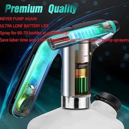 Miniatura 6 de Pulverizador de agua eléctrico  Pulverizador automático de 12 galón, botella rociadora automática de plantas de 2 litros, regadera de niebla fina,